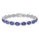 25.3tct Tanzanite Bracelet with 0.64tct Diamonds set in 14K White Gold