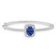 4.81ct Tanzanite Bangle with 1.17tct Diamonds set in 14K White Gold