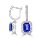 3.89tct Tanzanite Earring with 0.51tct Diamonds set in 14K White Gold