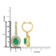 3.42tct Emerald Earring with 1.18tct Diamonds set in 14K Yellow Gold