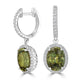 4.95tct Sphene Earring with 0.51tct Diamonds set in 14K White Gold