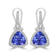 5.37tct Tanzanite Earring with 0.55tct Diamonds set in 14K White Gold