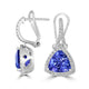 5.37tct Tanzanite Earring with 0.55tct Diamonds set in 14K White Gold