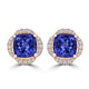 4.67tct Tanzanite Earring with 0.28tct Diamonds set in 18K Rose Gold