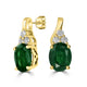 4.55tct Emerald Earring with 0.36tct Diamonds set in 14K Yellow Gold