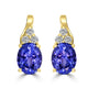 4.95tct Tanzanite Earring with 0.36tct Diamonds set in 14K Yellow Gold