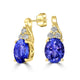 4.95tct Tanzanite Earring with 0.36tct Diamonds set in 14K Yellow Gold