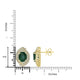 3.98tct Emerald Earring with 0.76tct Diamonds set in 14K Yellow Gold