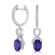 2.76tct Tanzanite Earring with 0.42tct Diamonds set in 14K White Gold