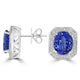 6.21tct Tanzanite Earring with 0.35tct Diamonds set in 14K White Gold