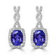 3.99tct Tanzanite Earring with 0.45tct Diamonds set in 18K White Gold