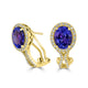 5.13tct Tanzanite Earring with 0.58tct Diamonds set in 14K Yellow Gold