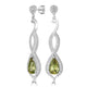 5.45tct Sphene Earring with 1.45tct Diamonds set in 14K White Gold