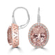 18.91tct Morganite Earring with 1.18tct Diamonds set in 14K White Gold