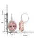 18.91tct Morganite Earring with 1.18tct Diamonds set in 14K White Gold