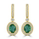 3.27tct Emerald Earring with 1.16tct Diamonds set in 18K Yellow Gold