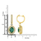 3.27tct Emerald Earring with 1.16tct Diamonds set in 18K Yellow Gold