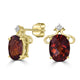 2.04tct Citrine Earring with 0.03tct Diamonds set in 14K Yellow Gold