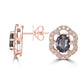 0.93tct Spinel Earring with 0.17tct Diamonds set in 14K Rose Gold