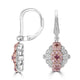 0.36tct Pink Diamond Earring with 0.75tct Diamonds set in 14K Two Tone Gold