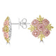 0.49tct Pink Diamond Earring with 1.76tct Diamonds set in 14K Two Tone Gold