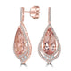 10.18tct Morganite Earring with 1.16tct Diamonds set in 18K Rose Gold