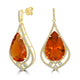 20.97tct Fire Opal Earring with 1.72tct Diamonds set in 18K Yellow Gold