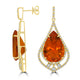 20.97tct Fire Opal Earring with 1.72tct Diamonds set in 18K Yellow Gold