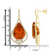 20.97tct Fire Opal Earring with 1.72tct Diamonds set in 18K Yellow Gold