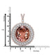 25.39ct Morganite Pendant with 3.66tct Diamonds set in 14K Two Tone Gold