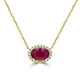 1.99ct Ruby Pendants with 0.13tct Diamond set in 14K Yellow Gold