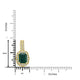 2.55ct Emerald Pendant with 0.37tct Diamonds set in 14K Yellow Gold