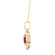 1.89ct Ruby Pendants with 0.13tct Diamond set in 14K Yellow Gold