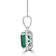 2.9ct Emerald Pendant with 0.21tct Diamonds set in 14K White Gold