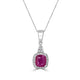 1.86ct Ruby Pendant with 0.2tct Diamonds set in 14K White Gold