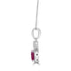 1.86ct Ruby Pendant with 0.2tct Diamonds set in 14K White Gold