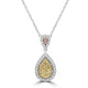 0.53ct Diamond Pendants with 0.72tct Diamond set in 18K Two Tone Gold