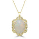 21.65ct Opal Pendants with 0.34tct Diamond set in 14K Yellow Gold