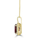 14.83ct Rhodolite Garnet Pendant with 1.46tct Diamonds set in 18K Yellow Gold