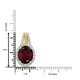 14.83ct Rhodolite Garnet Pendant with 1.46tct Diamonds set in 18K Yellow Gold