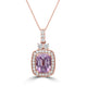 2.78ct Diaspore Pendants with 0.46tct Diamond set in 18K Rose Gold