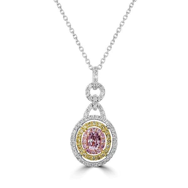 0.31ct Diaspore Pendant with 0.44tct Diamonds set in 18K Two Tone Gold