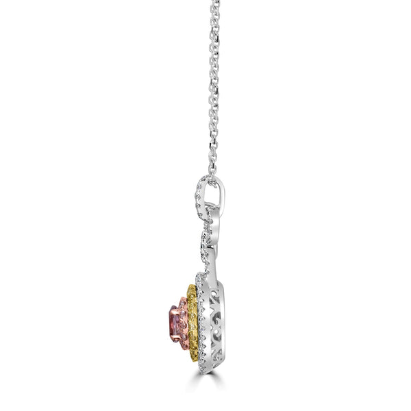 0.31ct Diaspore Pendant with 0.44tct Diamonds set in 18K Two Tone Gold