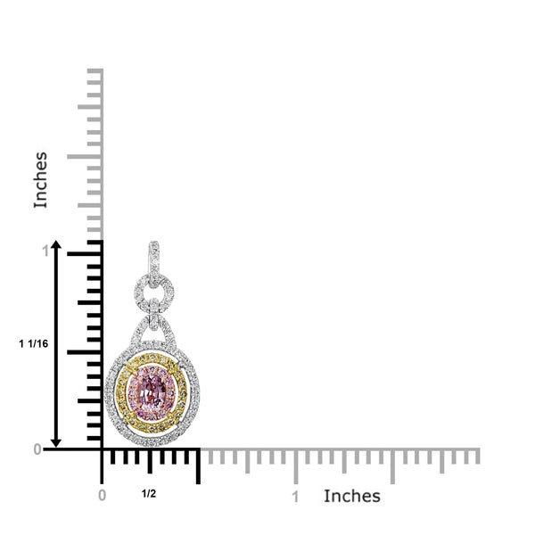 0.31ct Diaspore Pendant with 0.44tct Diamonds set in 18K Two Tone Gold