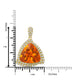 10.33ct Fire Opal Pendant with 0.12tct Diamonds set in 18K Yellow Gold