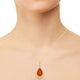 9.92ct Fire Opal Pendant with 0.78tct Diamonds set in 18K Yellow Gold