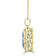 12.9ct Aquamarine Pendant with 0.45tct Diamonds set in 18K Yellow Gold