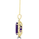 21.17ct Amethyst Pendant with 0.49tct Diamonds set in 18K Yellow Gold