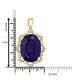 21.17ct Amethyst Pendant with 0.49tct Diamonds set in 18K Yellow Gold