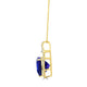 15.94ct Tanzanite Pendant with 0.57tct Diamonds set in 18K Yellow Gold